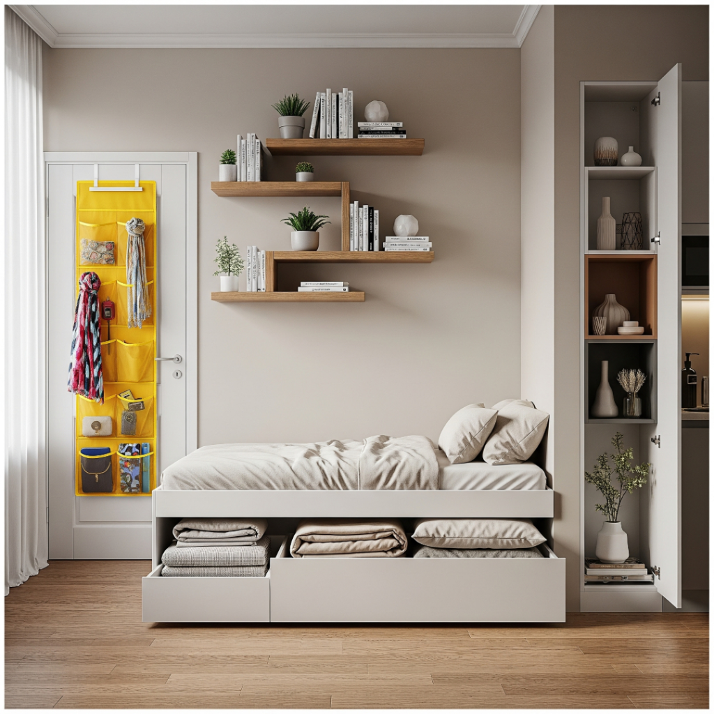small apartment vertical storage